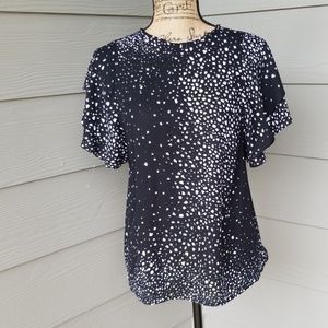 Black-and-white blouse